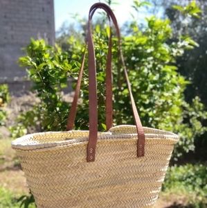 Straw bag basket morrocan beach bag and multi uses